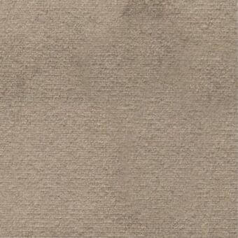 Warm gray fabric sample with dense loop pile texture, uniform granular appearance, and subtle shading variations; studio lighting.